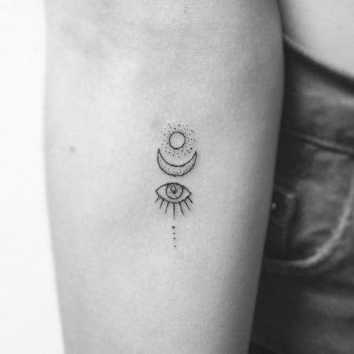  Eye Sun Moon Tattoos 