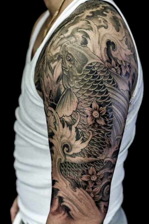 Asian koi tattoo