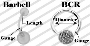 Belly Button Ring Sizes
