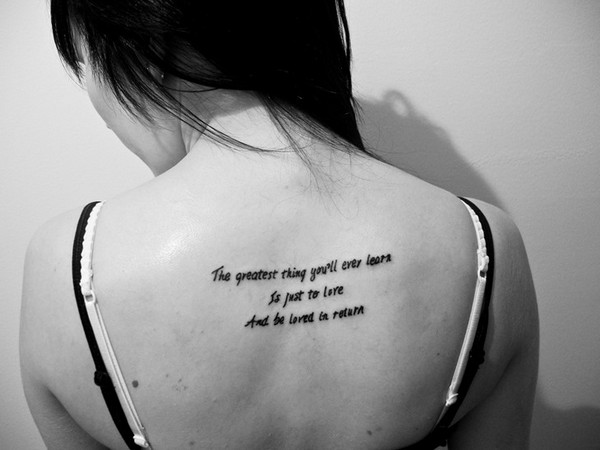 Love Quotes Tattoo