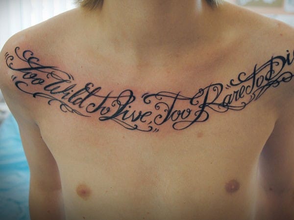 Aggregate more than 76 chest word tattoos latest - thtantai2