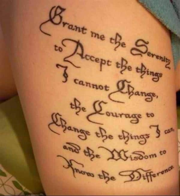tattoo quotes grant me the serenity