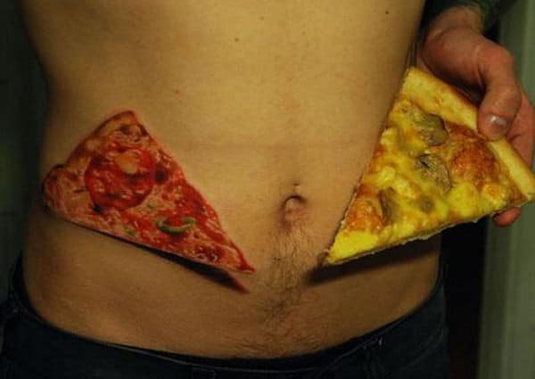 3D Pizza Tattoo
