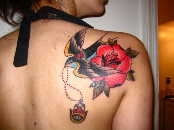 Traditional Rose Tattoo