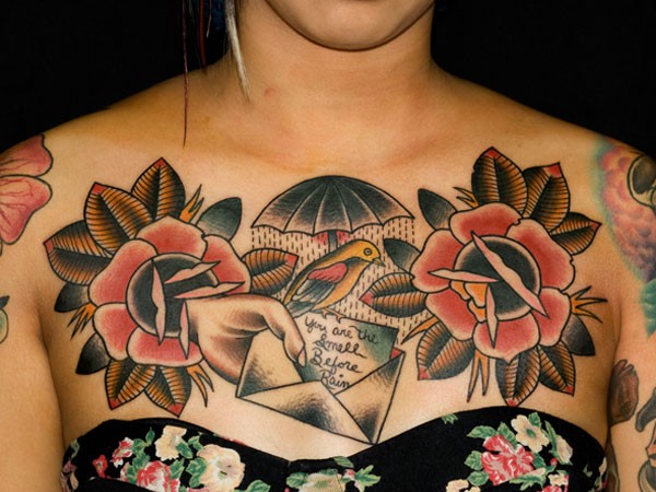 Neck tattoo | chesttattoosdesign.com/tattoos-of-cross/ | Chest Tattoos  Design | Flickr