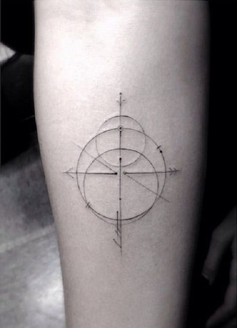 Compass Temporary Tattoo 537 – Tintak Tattoo