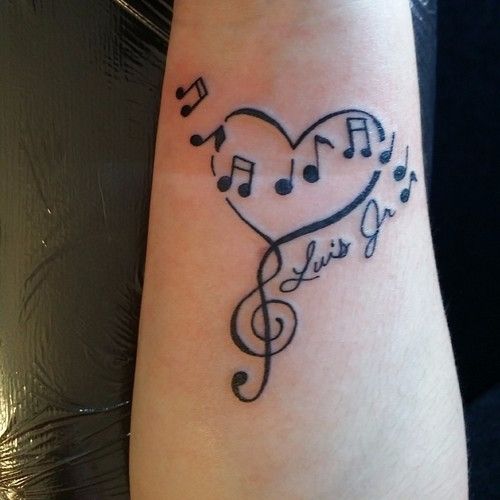 Tip 95+ about name tattoo with music notes best .vn