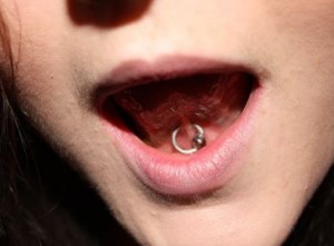 Tongue Frenulum Web Piercing