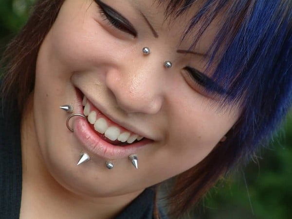 Bridge And Chin Piercing