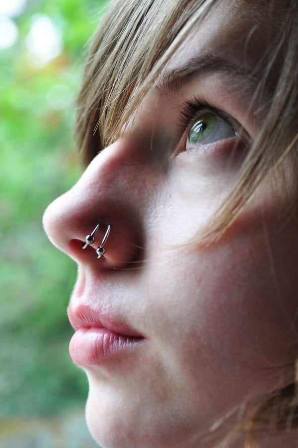 Double Nose Piercing Rings
