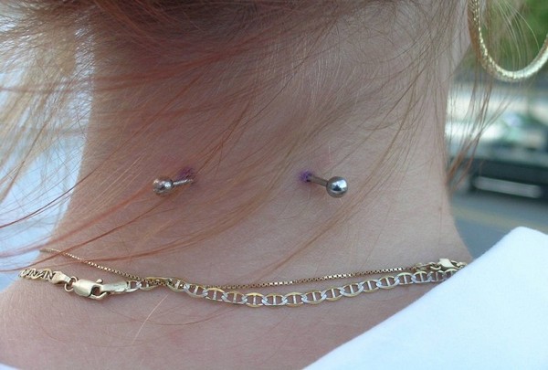 Nape Barbell Piercing