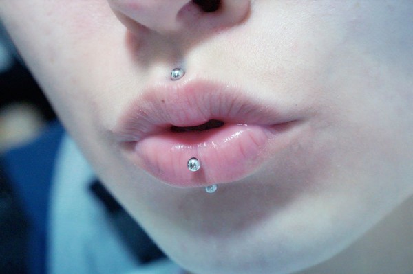 Silver Stud Medusa Piercing