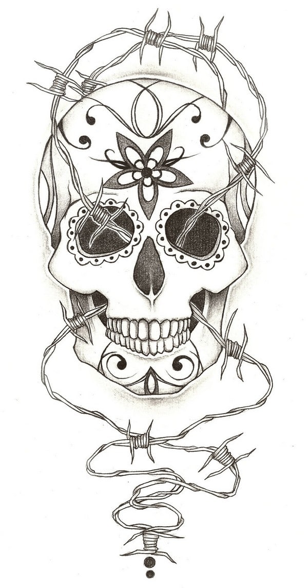 Girl Half Sleeve Tattoo Design