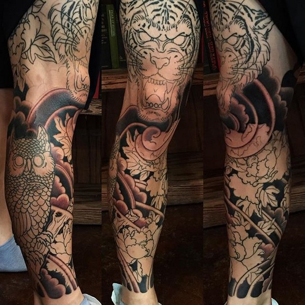 50 Most Popular Leg Sleeve Tattoo Models in 2023  Saved Tattoo
