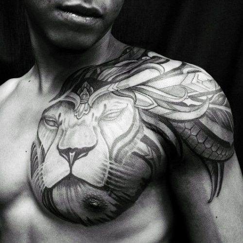 100+ Realistic Lion Tattoos For Men (2023) Tribal Traditional Designs
