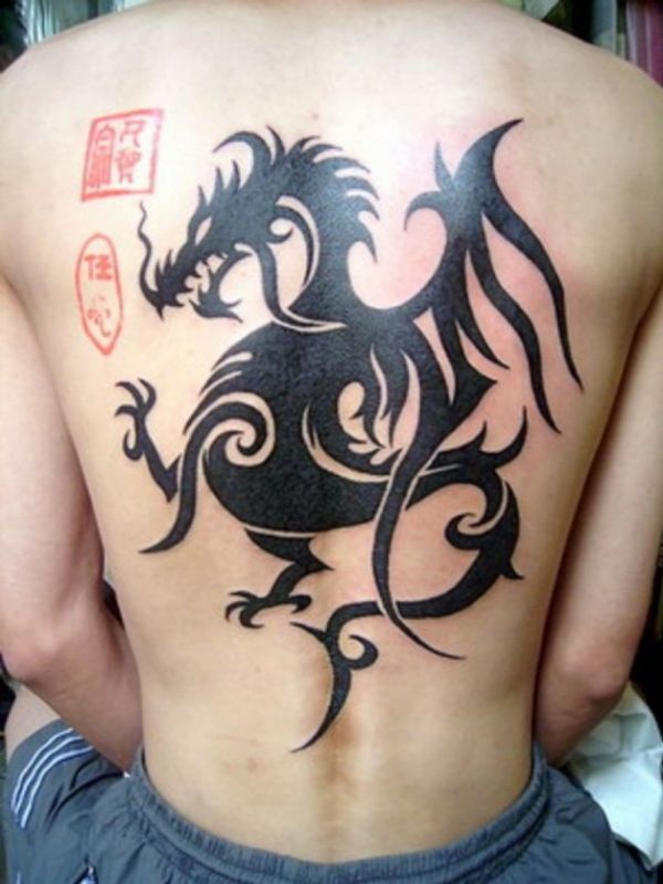 Solid Asian Style Dragon Tatoo