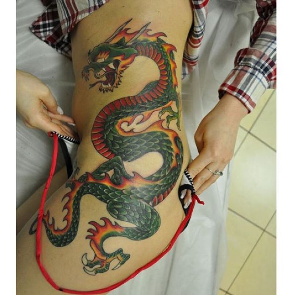 Aggregate more than 68 dragon tattoo on thigh  ineteachers