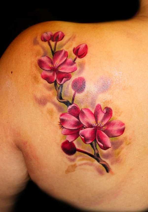 Cherry Blossom Ankle Bracelet Tattoo - Tattoo Ideas and Designs | Tattoos.ai