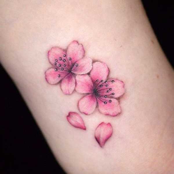 50+ Pretty Cherry Blossom Tattoos with Meaning and Ideas - Body Art Guru