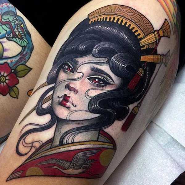 Japanese Warrior Face Tattoos