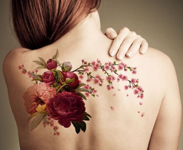 Colorful Flower Tattoos