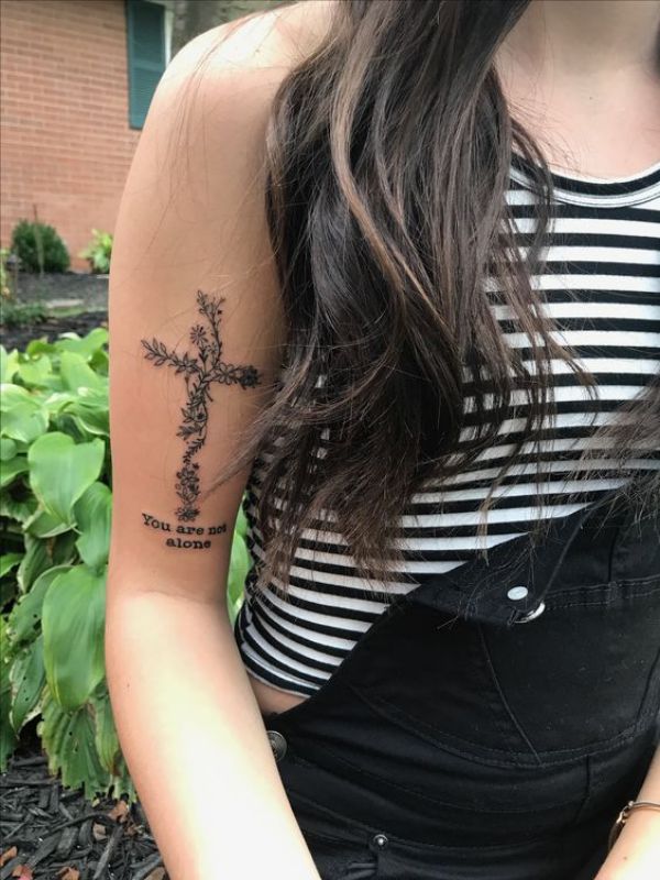 Flower Cross Tattoos