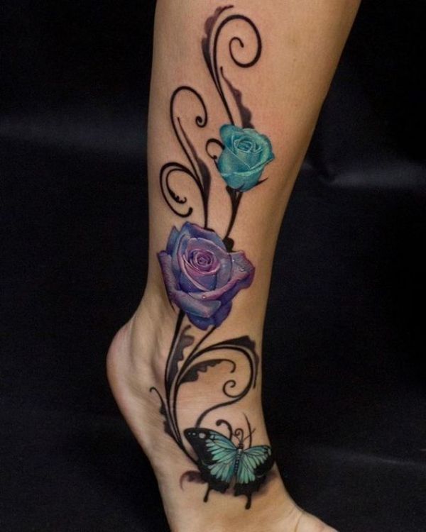 Flower Leg Tattoos