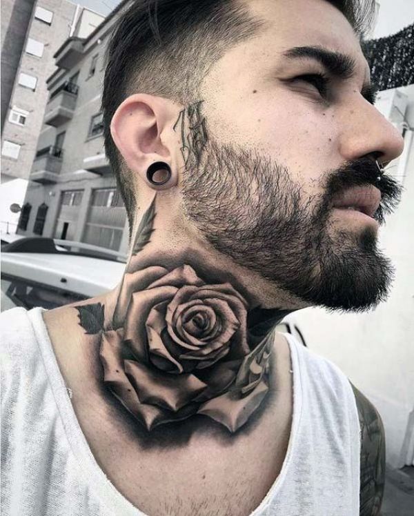 Flower Neck Tattoos