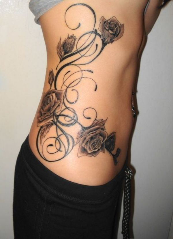 Flower Tattoos On Side