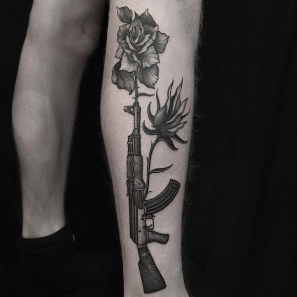 Leg Flower Tattoos