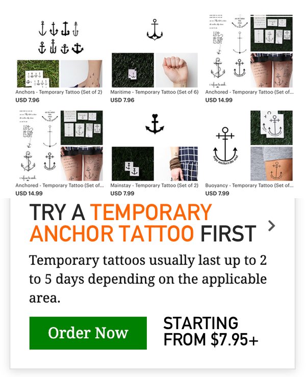 temporary anchor tattoo sale