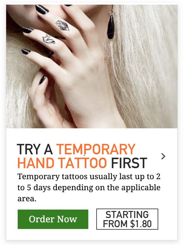 temporary hand tattoo 1