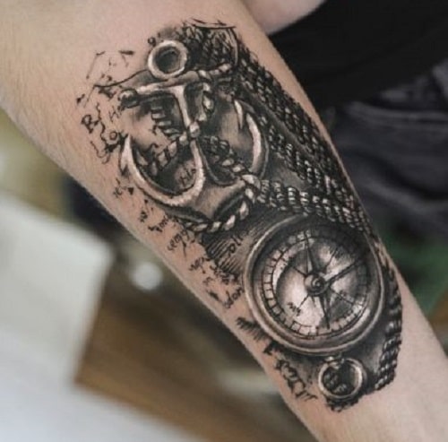 110 Best Compass Tattoo Designs, Ideas and Images 