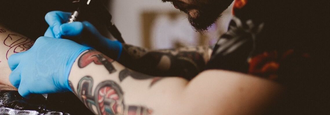 getting a tattoo