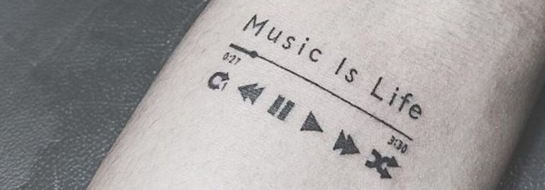 small music tattoo