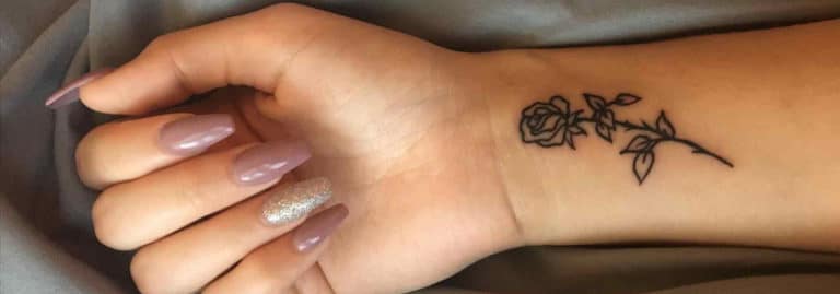 small rose tattoo