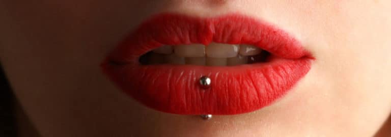 lip piercing