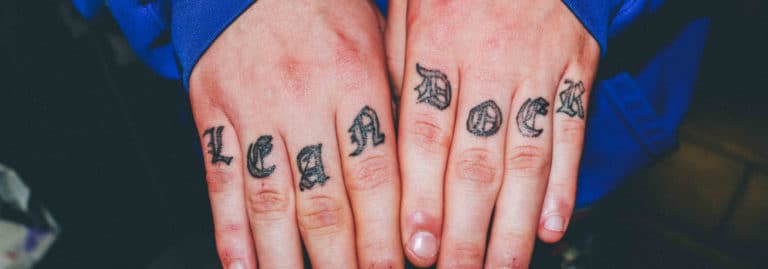 unique finger tattoo