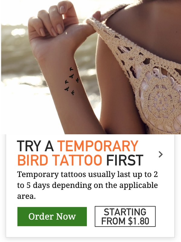 try a temporary tattoo bird