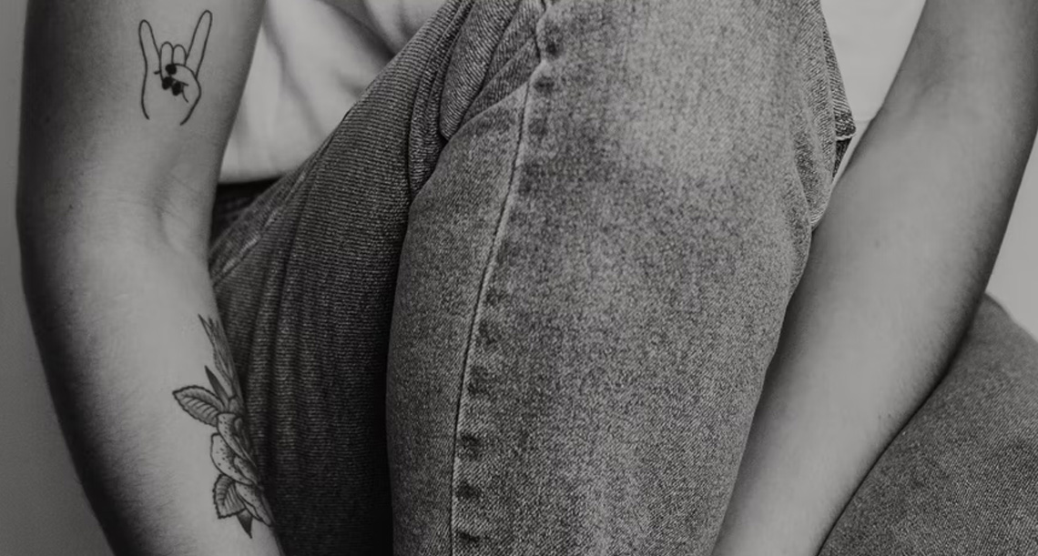 black minimal tattoo