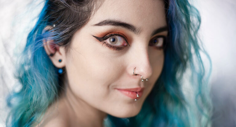 Septum, Nose, Labret Piercings